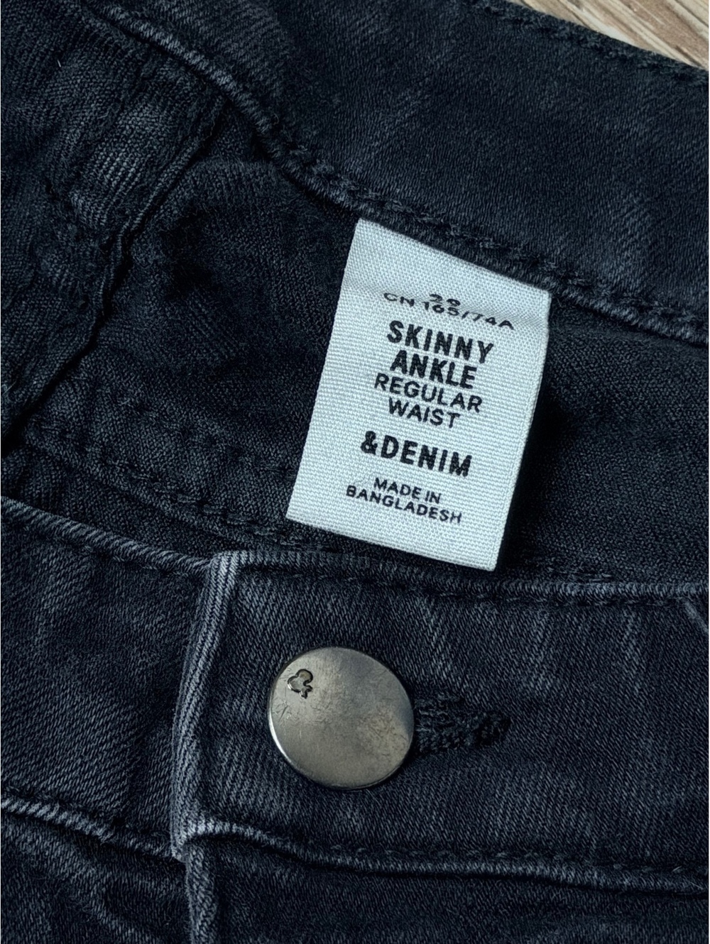 H&M &Denim Skinny Ankle Jeans Black Regular Waist 28 - Picture 4 of 4
